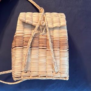 Small wicker boho purse/backpack!